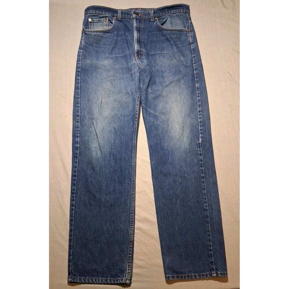 Vintage 90s Levi's 505 Straight Leg Jeans 38x31 Made In USA Medium Wash